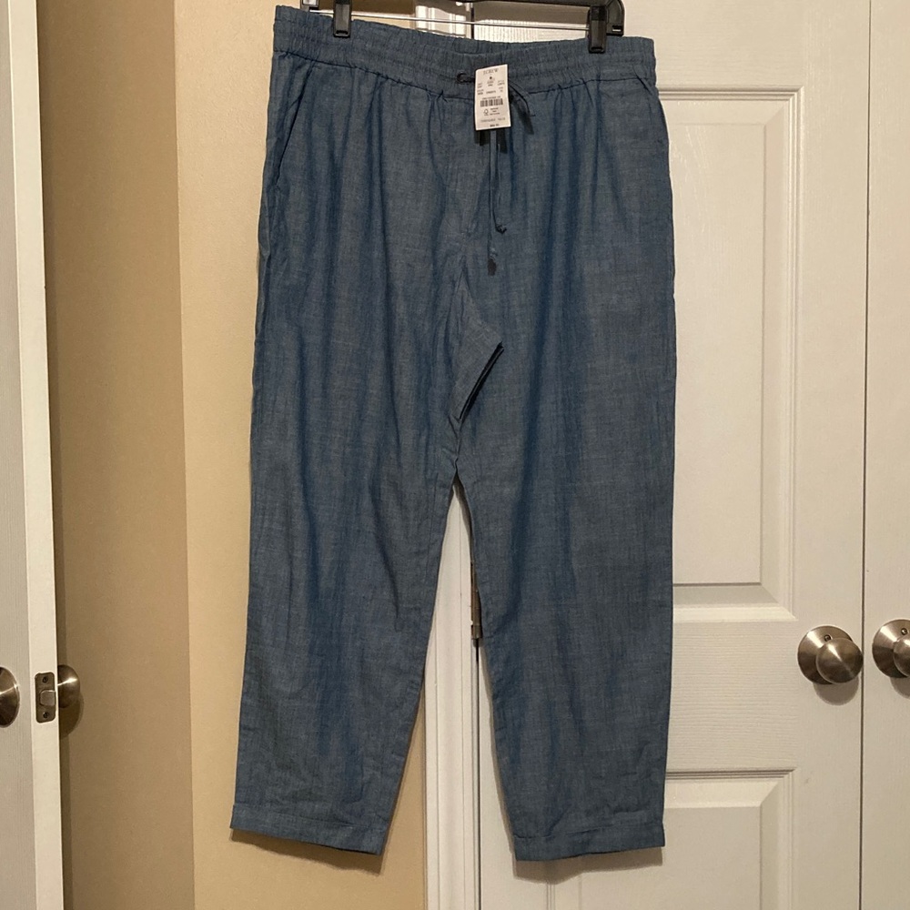 JCrew Factory chambray drawstring pants